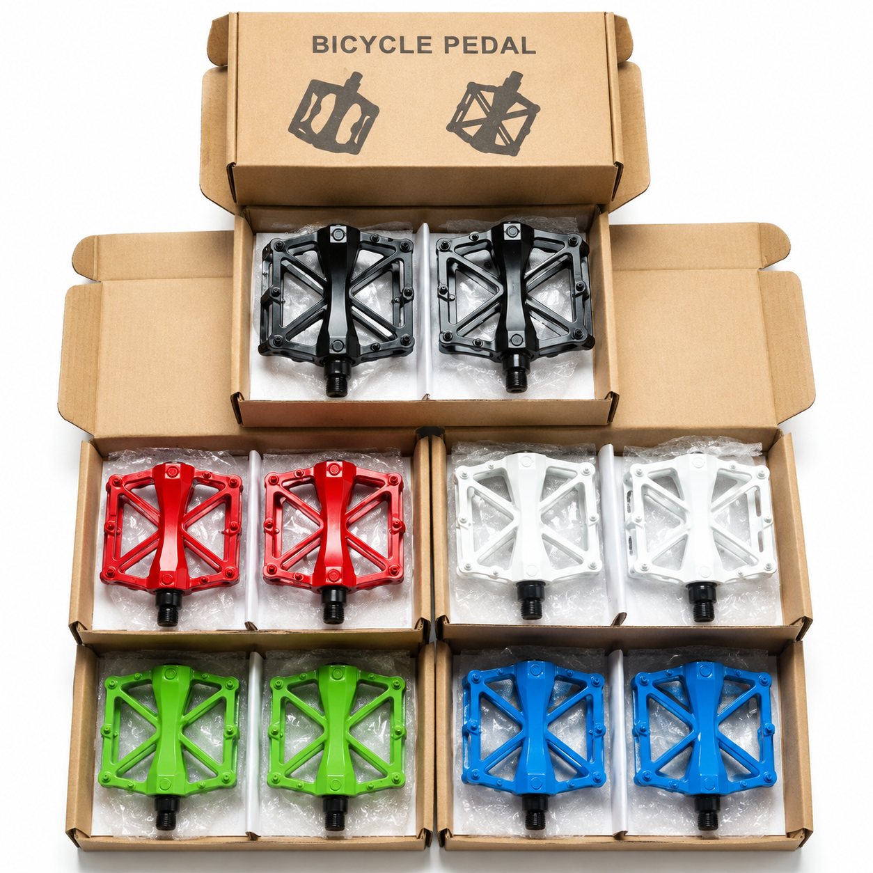 Cycle Foot Pedals Assorted Colours | Bike Pedals UK Pack