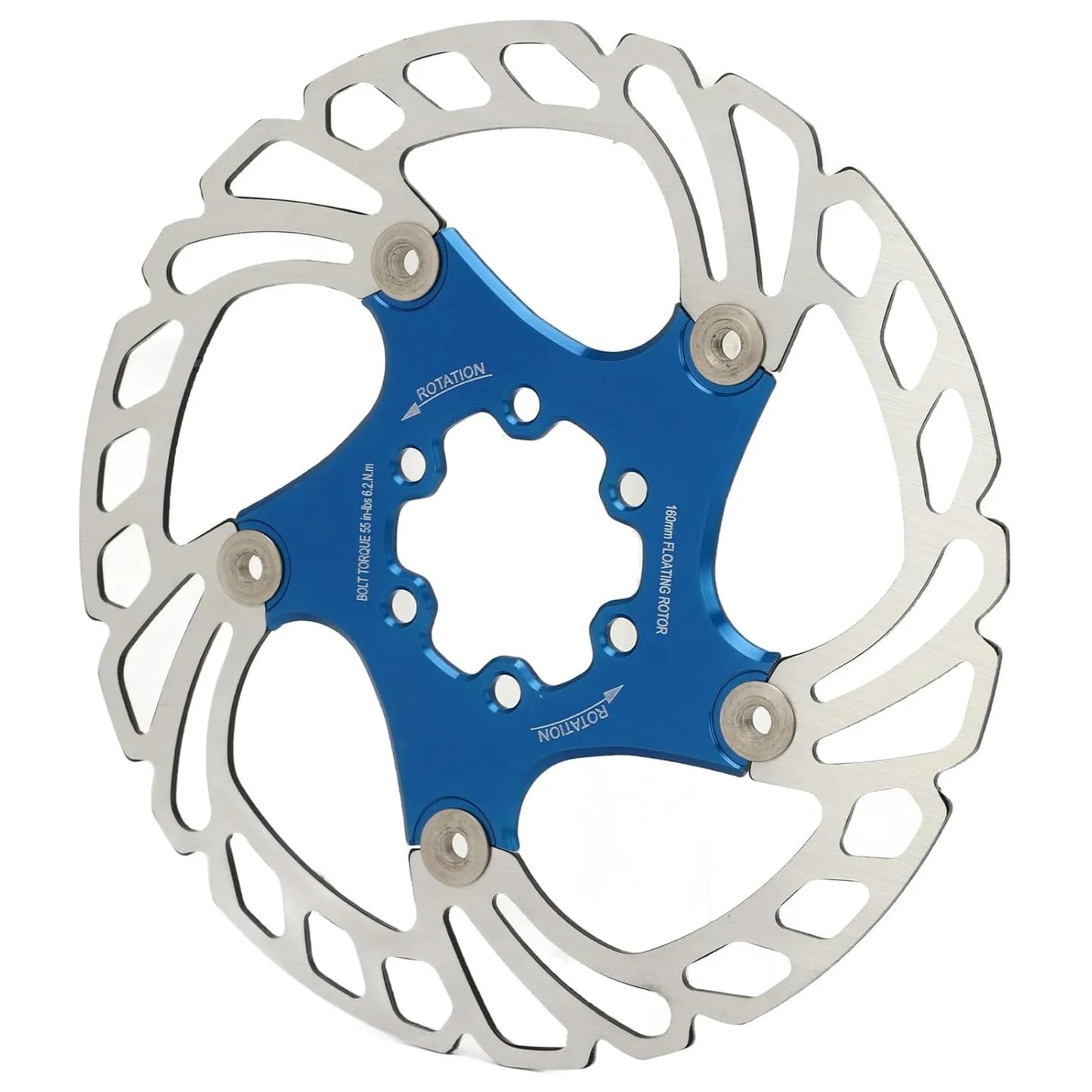 Stainless Steel Bike Disc Brake Rotor 180mm Blue