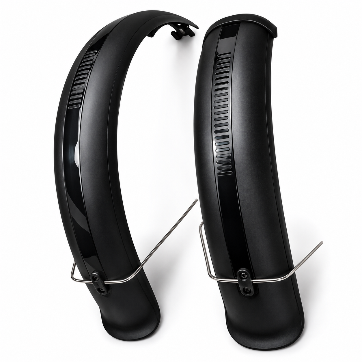 Electric Bicycle Front & Rear Fender Mudguard Set Black