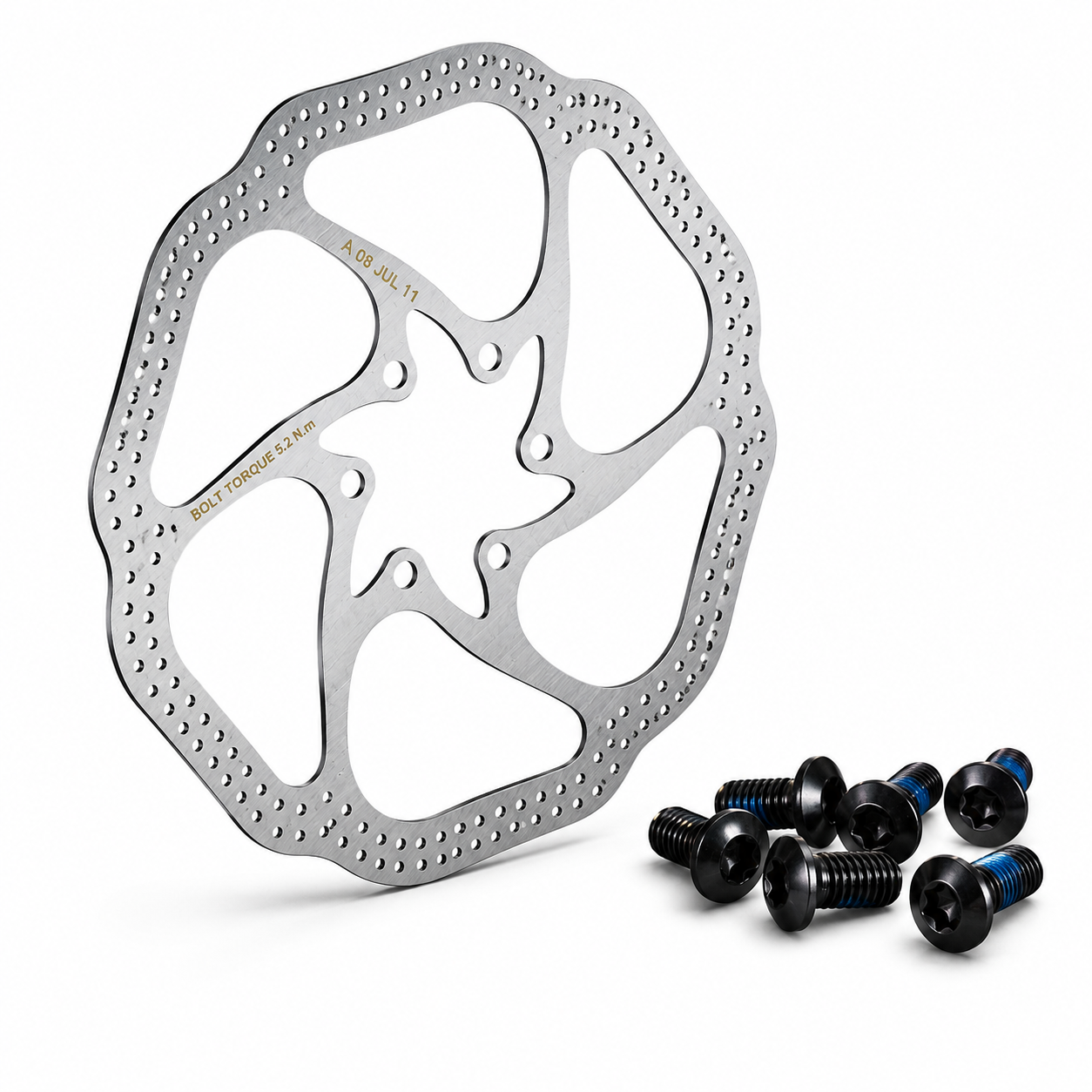Stainless Steel Bike Disc Brake Rotor 180mm Blue