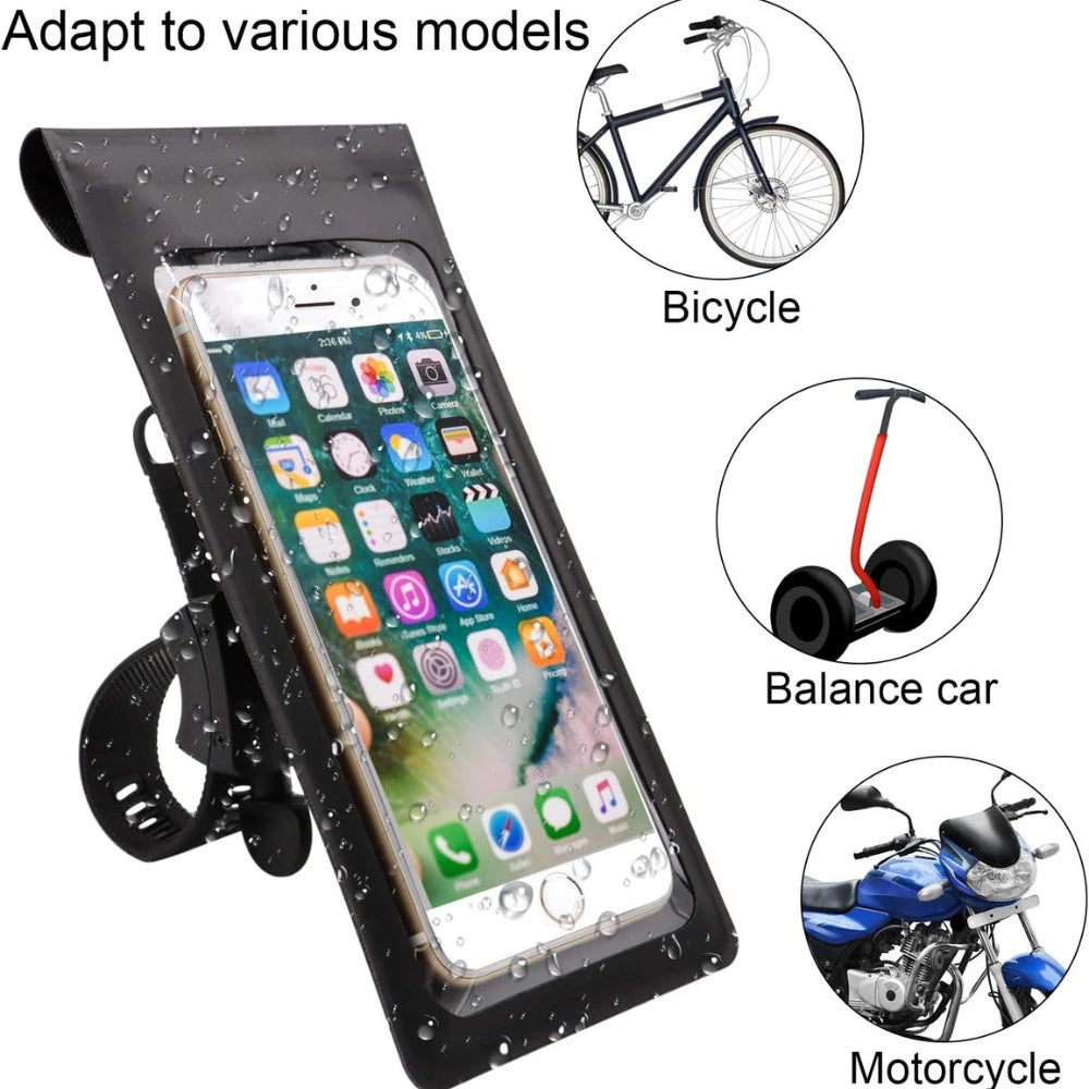 Waterproof Bike Phone Holder Bag with 360° Rotation