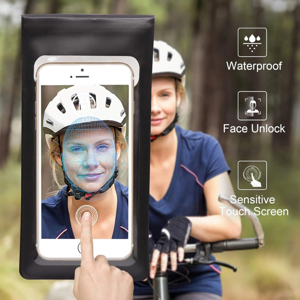 Waterproof Bike Phone Holder Bag with 360° Rotation