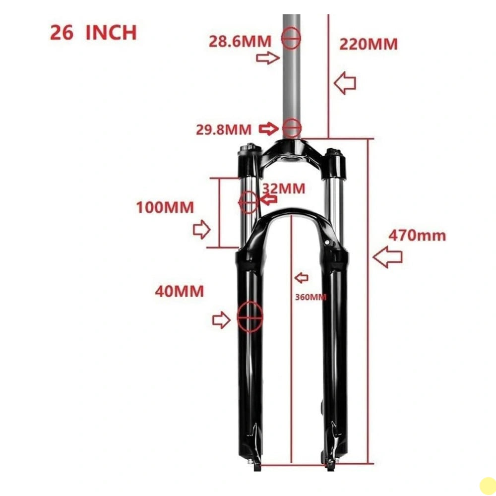 E-Bike Suspension Fork 26/27/29" MTB Front Fork 100mm