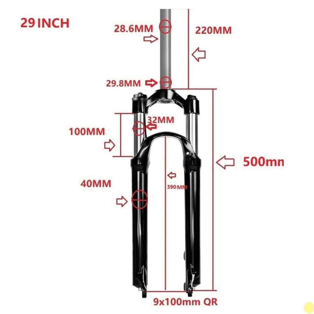 E-Bike Suspension Fork 26/27/29" MTB Front Fork 100mm